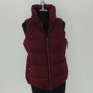 Maroon Puffer Vest NWT
